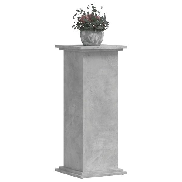 vidaXL Suporte p/ plantas 33x33x80 cm derivados madeira cinza cimento