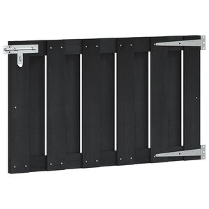 vidaXL Port&atilde;o de Jardim 100 x 60 cm WPC e Alum&iacute;nio Preto