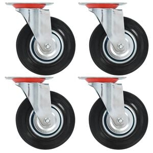 vidaXL Rodas girat&oacute;rias 4 pcs 125 mm