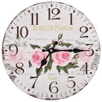 vidaXL Relógio de parede vintage florido 30 cm