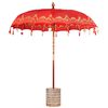 vidaXL Parasol Balin&ecirc;s com Base Vermelho 215 x 215 x 260 cm
