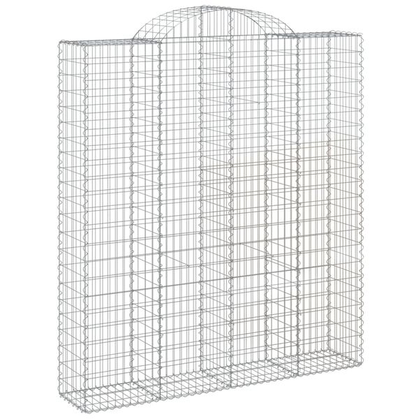 vidaXL Cestos gabi&atilde;o arqueados 20 pcs 200x50x220/240 ferro galvanizado