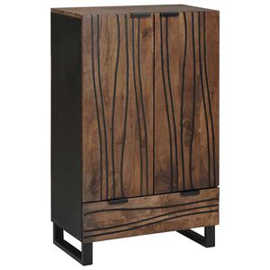 vidaXL Highboard Castanho 60 x 33 x 100 cm Madeira de mangueira maci&ccedil;a