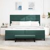 vidaXL Cama Box com colch&atilde;o Verde-escuro 200 x 200 cm Veludo