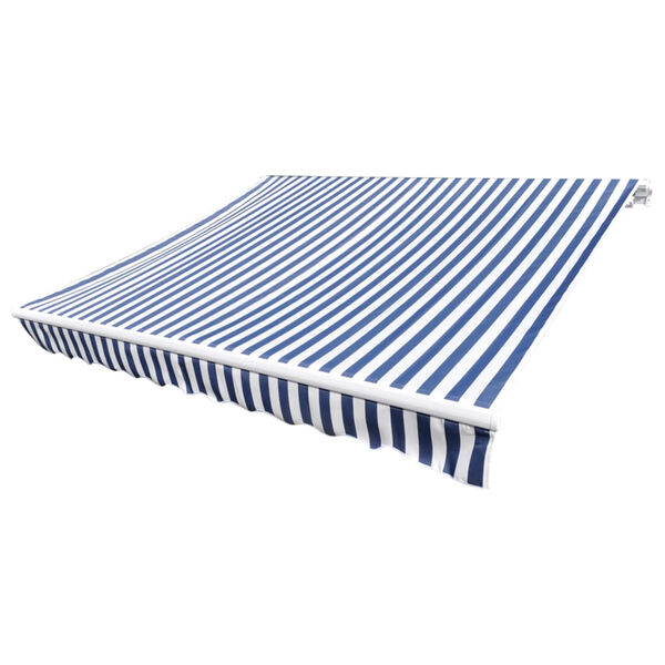 vidaXL Lona para toldo azul/branco 6 x 3 m (sem estrutura/caixa)