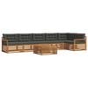 vidaXL Conjunto de Sof&aacute;s para Exterior 7 pcs Natural e Antracite