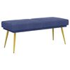 vidaXL Banco de Camadas Duplas Azul Pol&iacute;cia 120 x 45 x 46 cm Veludo