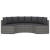 vidaXL 4 pcs conjunto sof&aacute;s de jardim c/ almofad&otilde;es vime PE cinzento