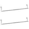 vidaXL Var&otilde;es para cortinas 2 pcs 40-60 cm alum&iacute;nio branco e prateado