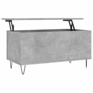 vidaXL Mesa de centro 90x44,5x45 derivados de madeira cinzento cimento