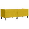 vidaXL Sof&aacute; chesterfield com rolos 3 lugares veludo amarelo