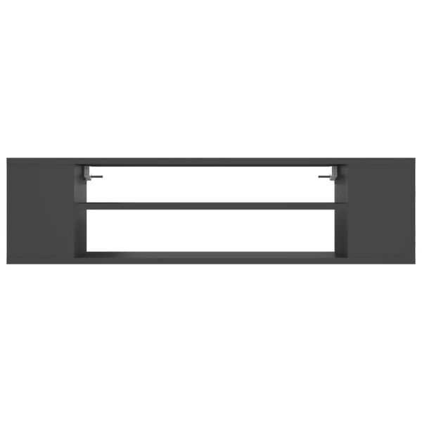vidaXL Arm&aacute;rio TV suspenso 100x30x26,5cm derivados de madeira cinzento