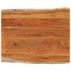 vidaXL Tampo de mesa retangular borda viva 90x80x2,5 cm ac&aacute;cia maci&ccedil;a