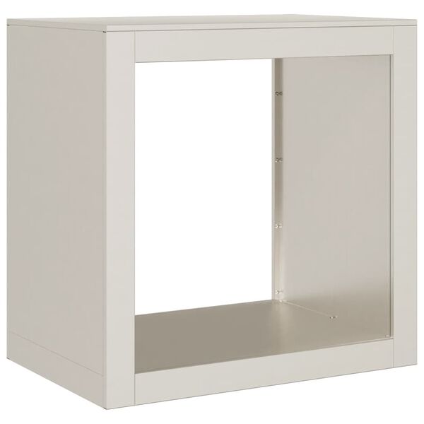 vidaXL Rack Lenha 60x40x60 cm a&ccedil;o resistente &agrave;s intemp&eacute;ries