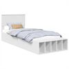 vidaXL Estrutura da Cama Manual Branco 75 x 190 cm Madeira processada