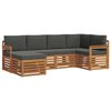 vidaXL Conjuntos de sof&aacute;s com almofada 6 pcs Natural e Antracite