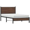 vidaXL Estrutura de cama sem colch&atilde;o 107x203cm metal carvalho castanho