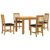 vidaXL Conjunto de sala de jantar 5 unid. Preto