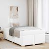 vidaXL Estrutura da Cama com colch&atilde;o Branco 120 x 190 cm tecido