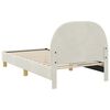 vidaXL Estrutura de Cama Infantil com Cabeceira Creme 80 x 160 cm