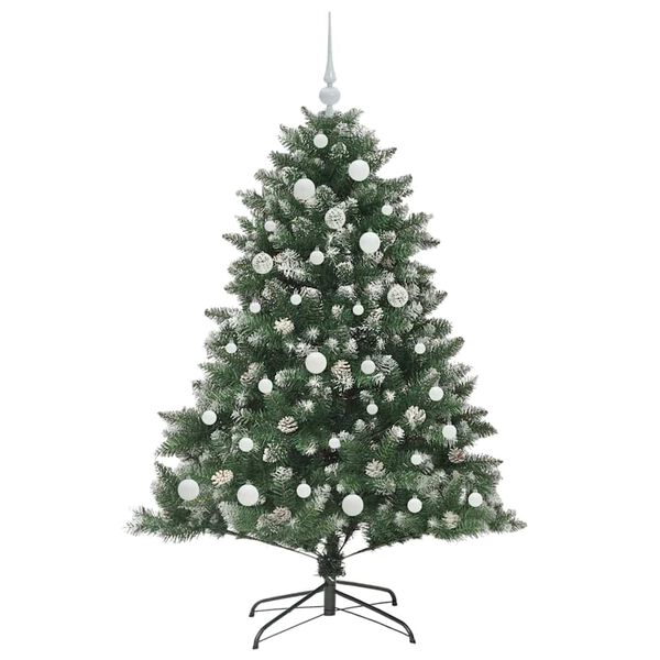 vidaXL &Aacute;rvore de Natal Artificial Verde 150 cm PVC, Pl&aacute;stico e A&ccedil;o