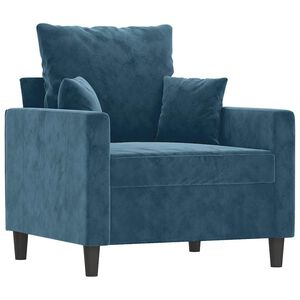 vidaXL Poltrona 60 cm veludo azul
