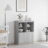 vidaXL Aparador 81x37x100 cm derivados de madeira cinzento sonoma