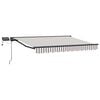 vidaXL Estrutura de Toldo Manual com LEDs 4,5 &times; 3,5 m