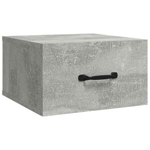 vidaXL Mesa cabeceira montagem na parede 35x35x20 cm cinzento cimento