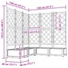 vidaXL Vaso de Jardim 5 pcs Cinzento 120 x 120 x 125,5 cm Pl&aacute;stico