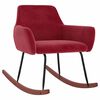 vidaXL Cadeira de baloi&ccedil;o veludo vermelho tinto