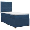 vidaXL Cama box spring com colch&atilde;o Azul 90 x 200 cm Tecido