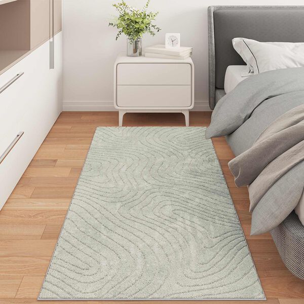 vidaXL Tapetes de &aacute;rea Retangular PALMERAS Verde 150 x 80 cm Poli&eacute;ster