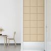 vidaXL Painel de parede 12 pcs 30x30 cm tecido 1,08 m² cor creme