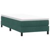 vidaXL Cama com molas/colch&atilde;o 100x210 cm veludo verde-escuro