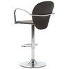 vidaXL Bancos de bar c/ apoios braços 2 pcs couro artificial castanho