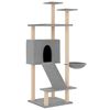 vidaXL &Aacute;rvore p/ gatos c/ postes arranhadores sisal 153 cm cinza-claro