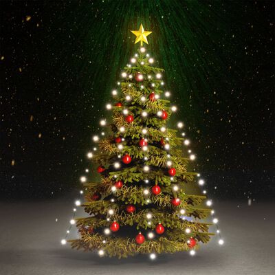 vidaXL Cordão de luzes árvore de Natal 180 luzes LED 180cm branco frio
