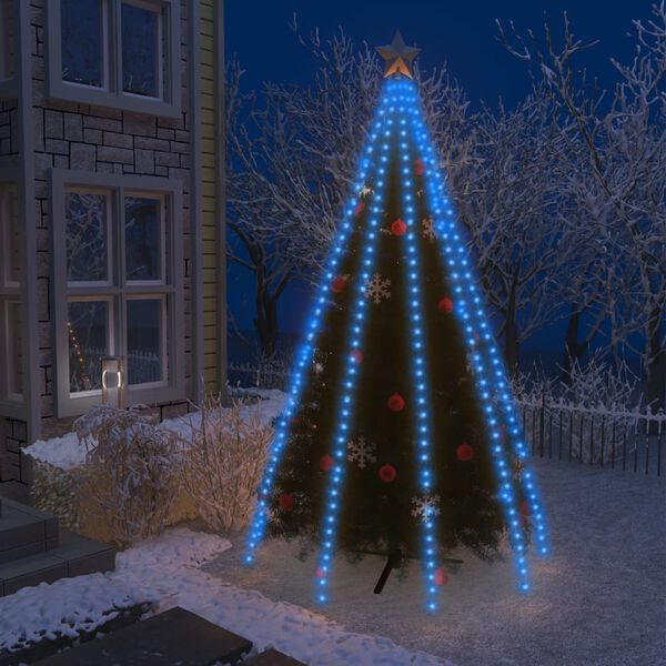 vidaXL Cord&atilde;o de luzes &aacute;rvore de Natal 400 luzes LED 400 cm azul