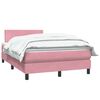 vidaXL Cama com molas/colch&atilde;o 120x210 cm veludo Rosa