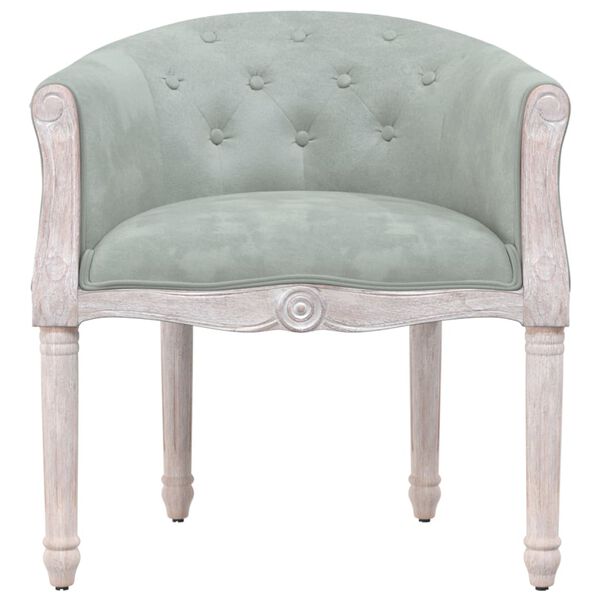 vidaXL Cadeira de jantar veludo cinzento-claro