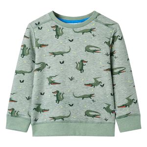 Sweatshirt para crian&ccedil;a cor caqui-claro mesclado 92