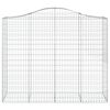 vidaXL Cestos gabi&atilde;o arqueados 13 pcs 200x50x160/180 ferro galvanizado