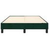 vidaXL Estrutura de cama com molas 120x200 cm veludo verde-escuro