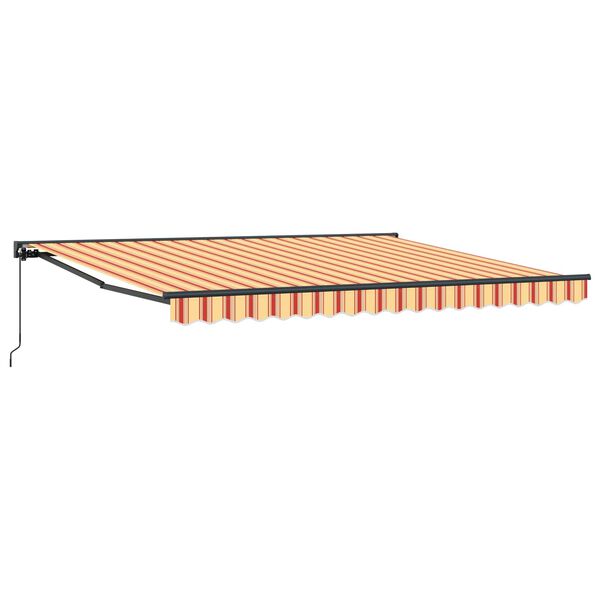 vidaXL Toldo Retr&aacute;til Manual Multicolor 400 &times; 300 cm Poli&eacute;ster e Metal