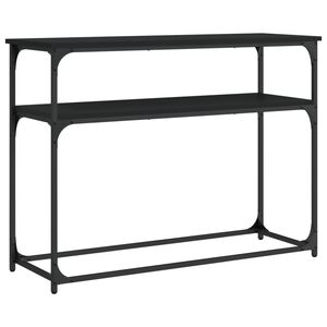 vidaXL Mesa consola 100x35,5x75 cm derivados de madeira preto