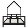 vidaXL Estrutura de cama infantil 90x190 cm pinho maciço preto