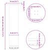 vidaXL Pés para mesa de centro 4 peças antracite 42-44 cm aço