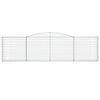vidaXL Cestos gabi&atilde;o arqueados 5pcs 400x30x100/120cm ferro galvanizado