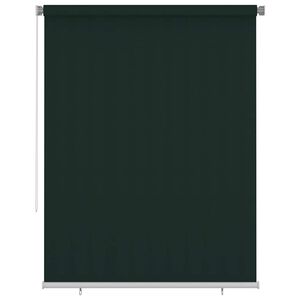 vidaXL Estore de rolo para exterior 185 (L) x 230 (A) cm verde-escuro HDPE